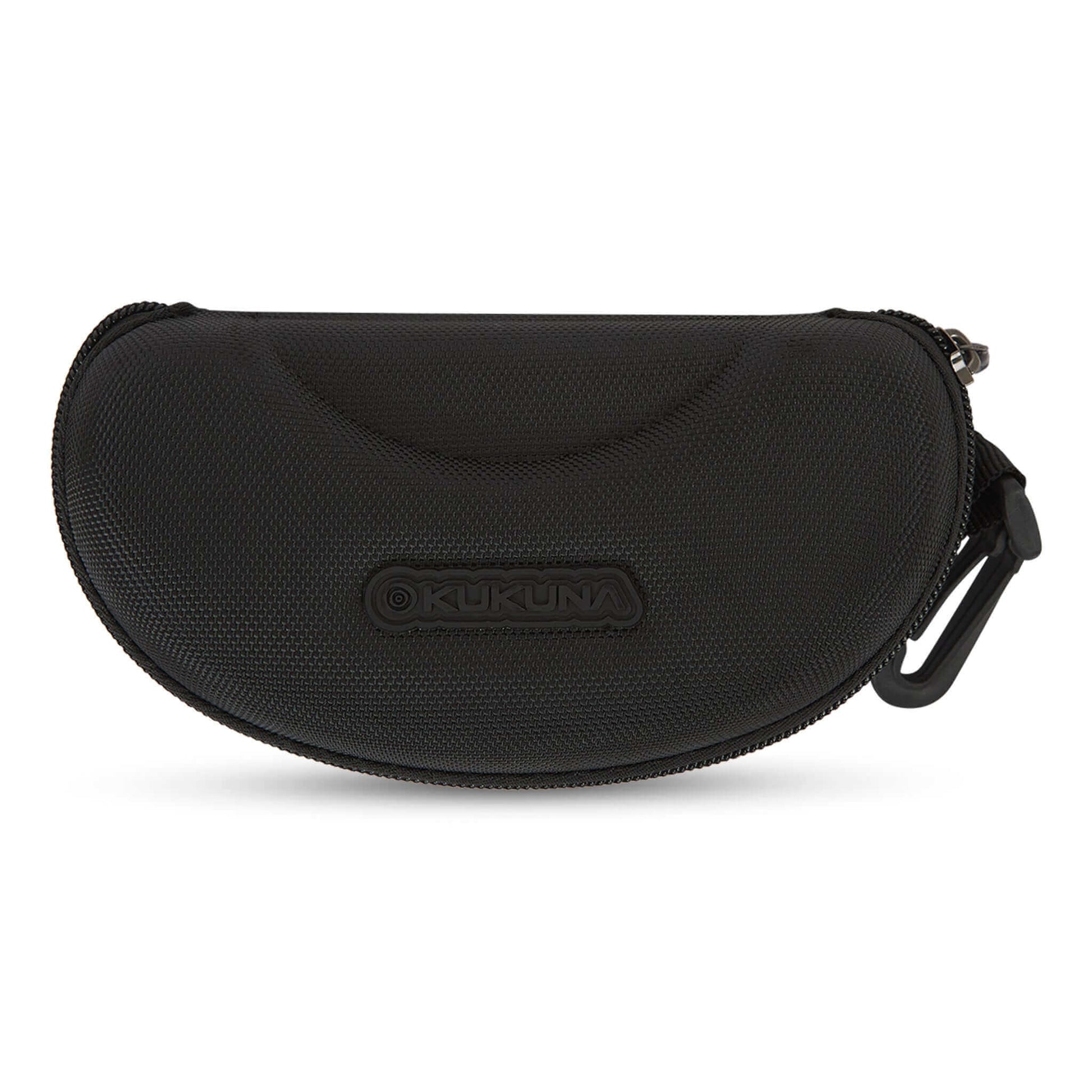 Kukuna® Performance Hard Shell Case in black, made of nylon with a zip, designed to protect sunglasses with a spare lens slot.