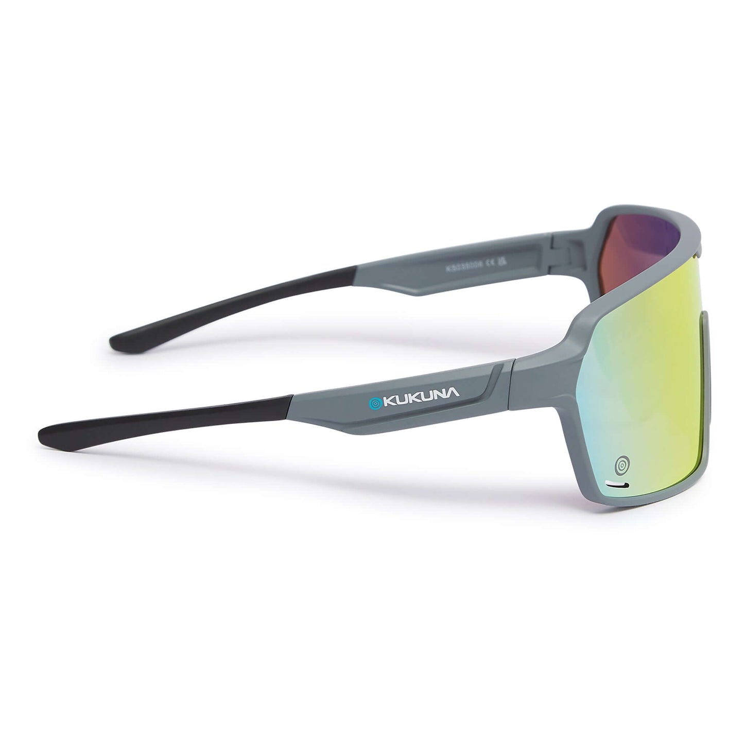 Kukuna® Summit lifestyle sunglasses with grey matt frame and vibrant red mirror lens, designed for optimal performance and protection.
