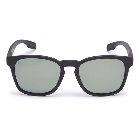 Kukuna® Dawlish Black Frame Polarised Grey Mirror Lens Front