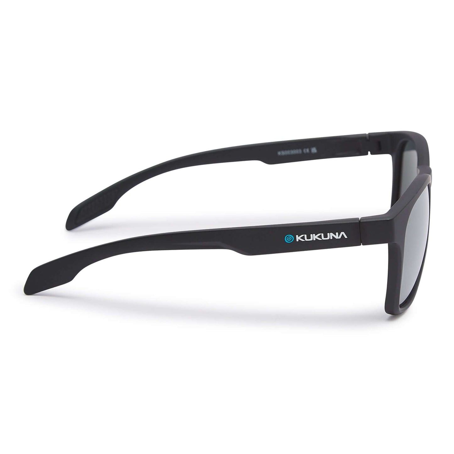 Kukuna® Dawlish durable sports glasses with black frame and polarised grey mirror lens right side view