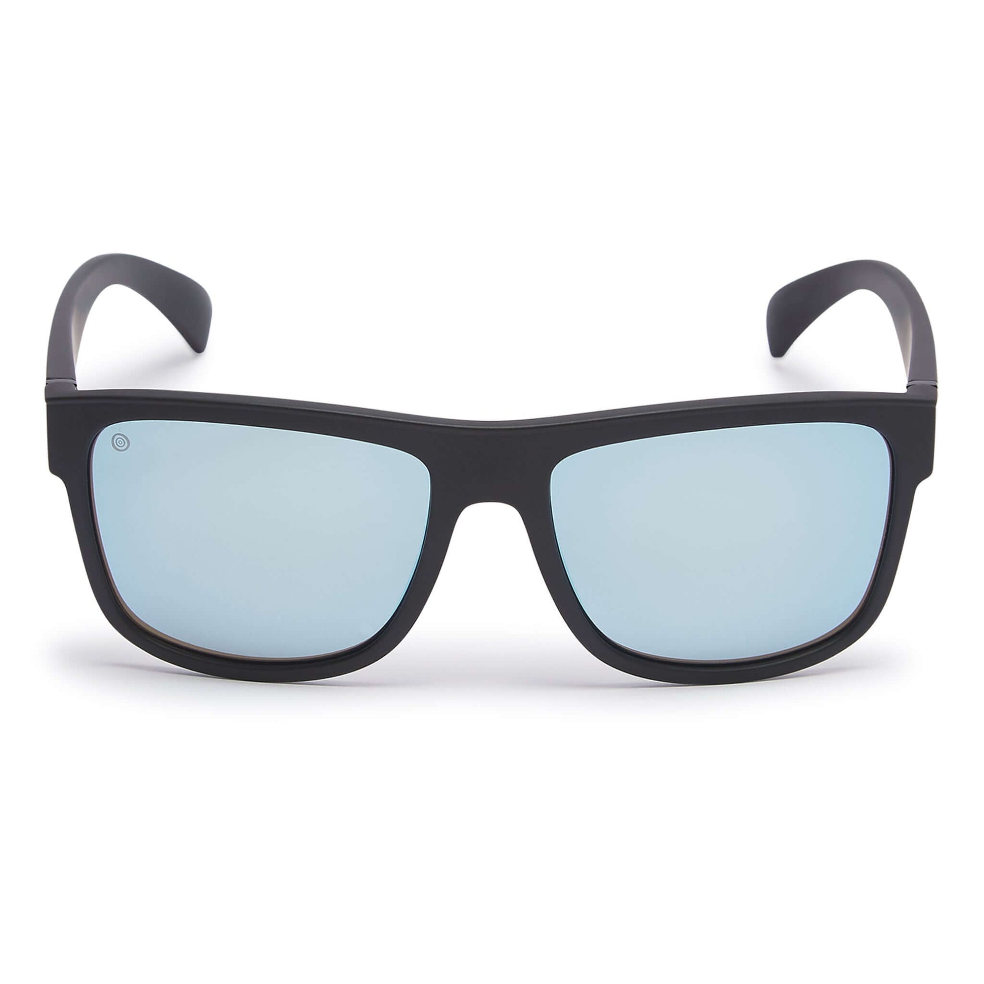 Kukuna® Nanjizal lifestyle sunglasses with grey blue mirror lens and matt black TR90 frame for ultimate performance.