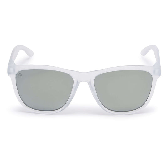 Kukuna® Fistral lifestyle sunglasses with grey lens and clear frosted tr90 frame, perfect for outdoor adventures.