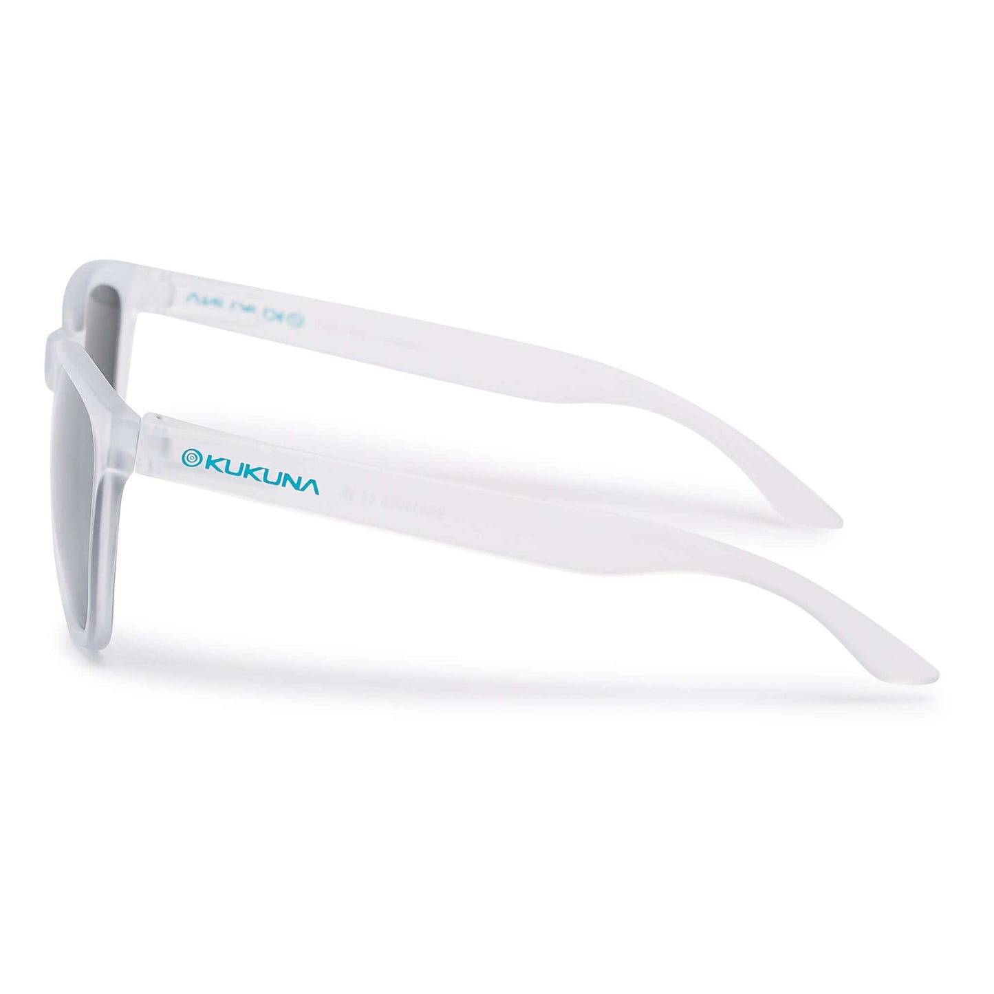 Kukuna® Fistral lifestyle sunglasses with grey lens and clear frosted TR90 frame, designed for active adventures.