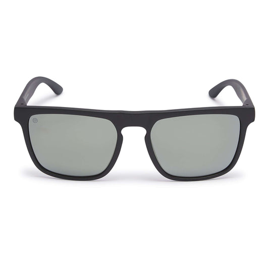Kukuna® Barricane lifestyle sunglasses with grey lens and black mirror in a matte black TR90 frame.