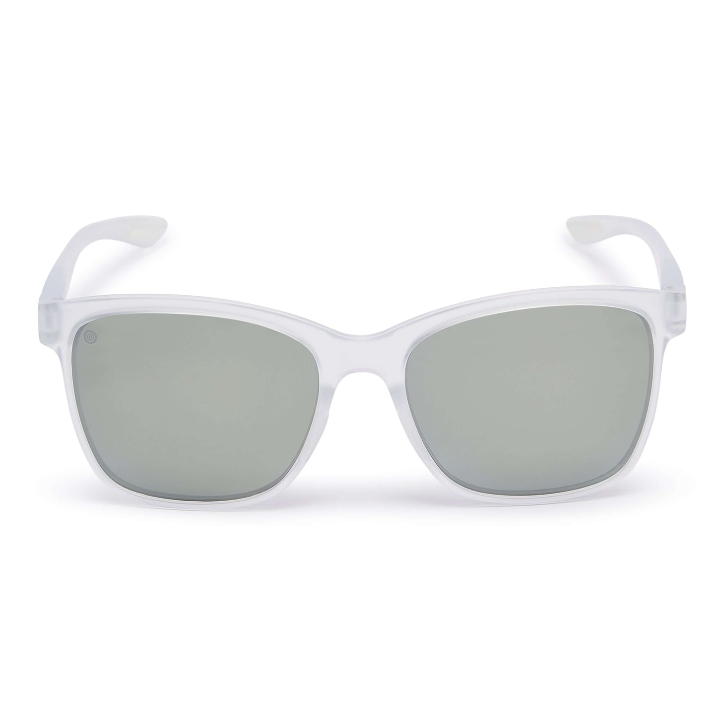 Kukuna Seaton lifestyle sunglasses with grey lenses and clear frosted TR90 frame, designed for performance and UV protection.