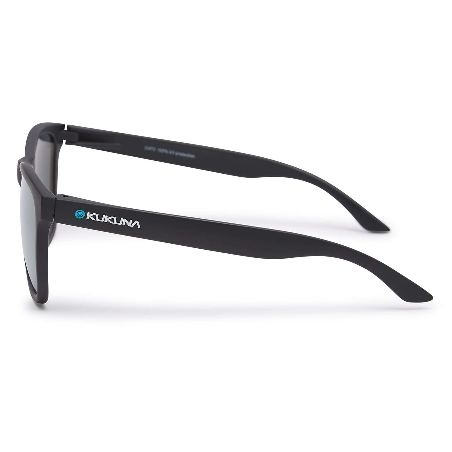 Kukuna® Fistral lifestyle sunglasses with grey lens and matt black TR90 frame, perfect for outdoor adventures.