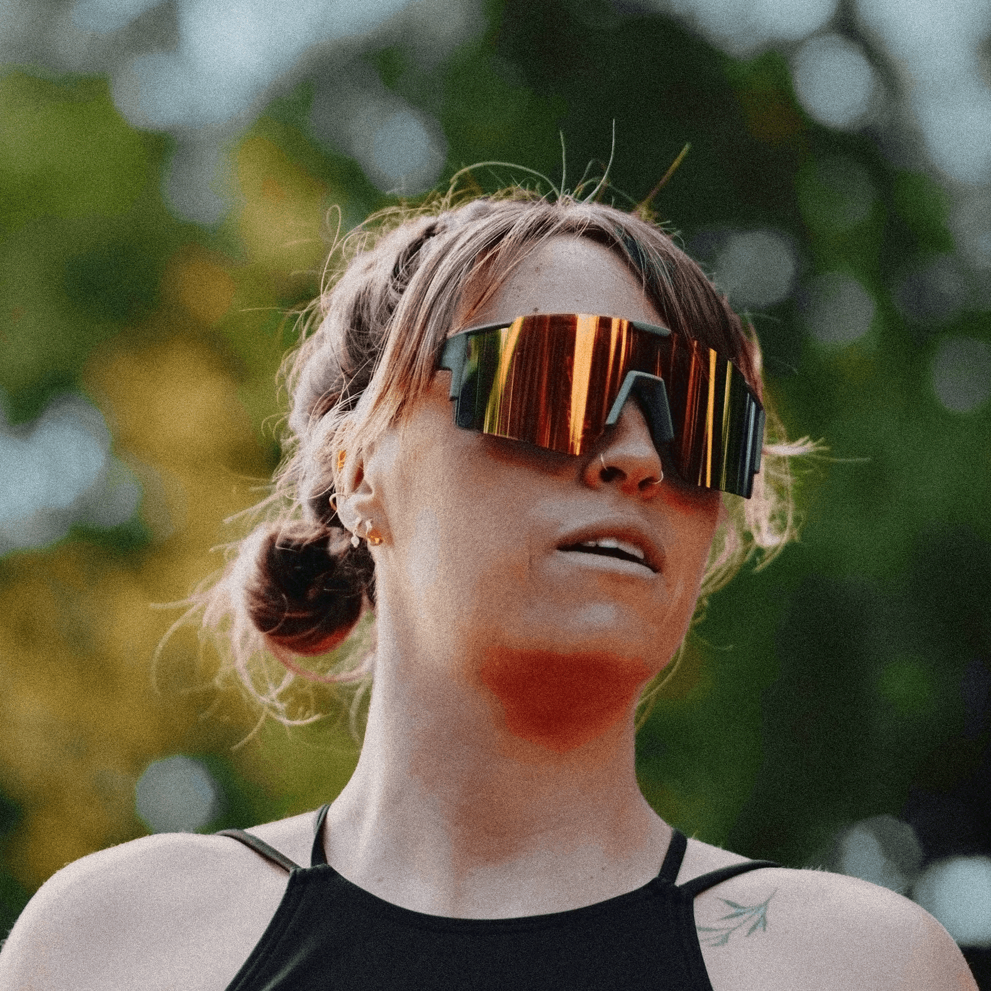 female volleyball player wearing Kukuna Apex UV protection eyewear