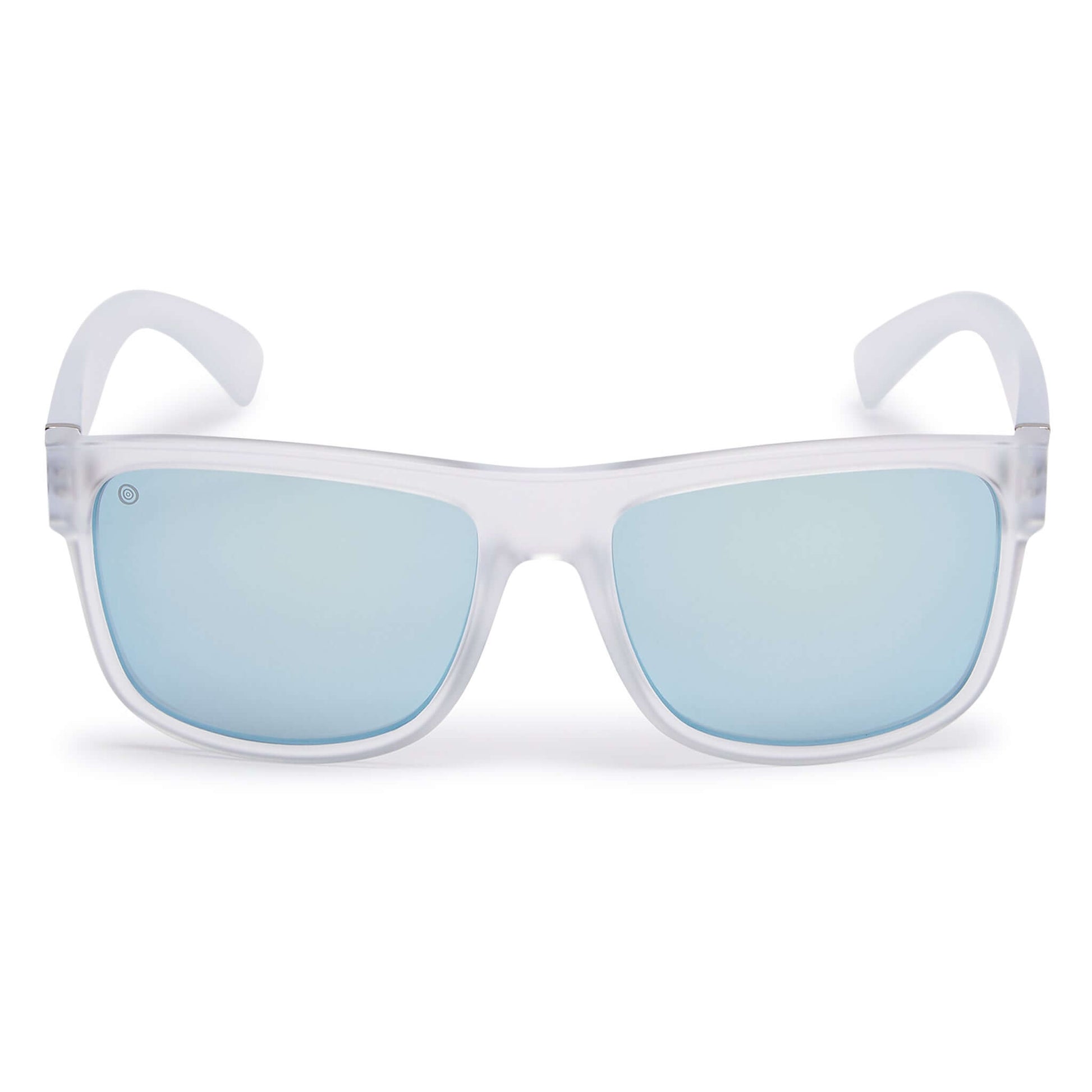 Kukuna® Nanjizal lifestyle sunglasses with grey lenses and clear frosted TR90 frame, offering style and UV protection.